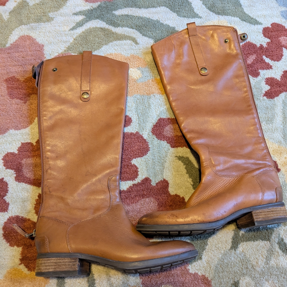 Brown Leather Knee-High Boots